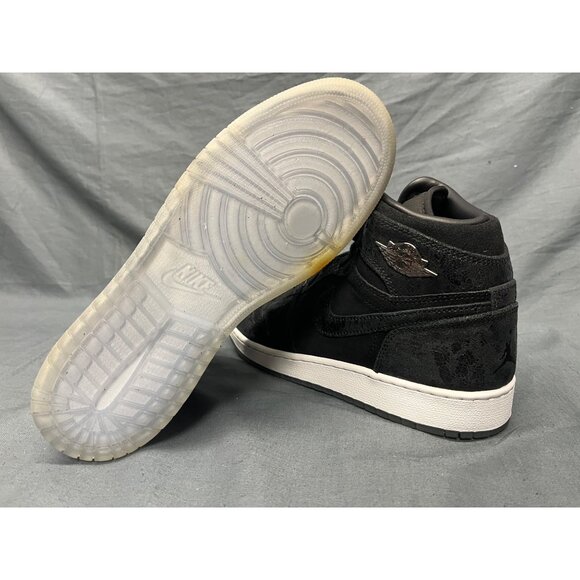 Nike Boys Jordan 1 Retro High (GS) 2016 Heiress Black Suede Size 6.5 NEW NO BOX! - Picture 2 of 11